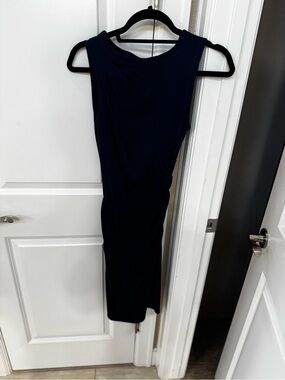 New Obakki Sleeveless Navy Midi Sheath Dress